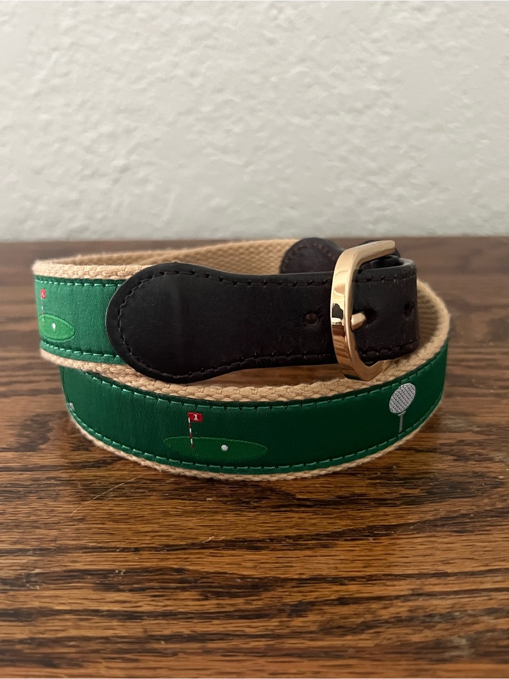 Beyond Creations Boy’s Golf Leather Ribbon Belt Size Large 26”